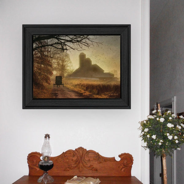 English Elm "sunday Morning" Lori Deiter Framed Print Solid Wood Matte Black Wall Art Decor B06785947