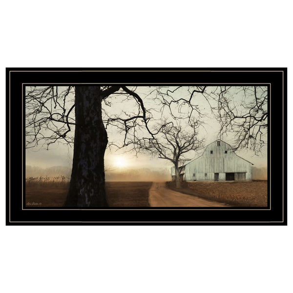 English Elm "millersburg Sunrise" Lori Deiter Pastoral Landscape Art in Matte Black Wood Frame B06786002