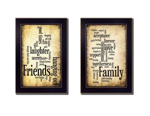 English Elm Friends and Family Collection Susan Ball Two Piece Framed Art Set for Modern Living Rooms B06786783