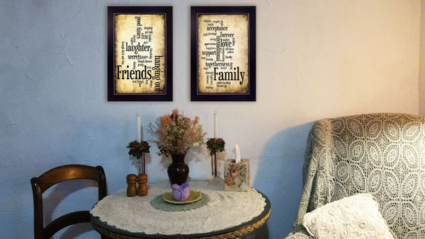 English Elm Friends and Family Collection Susan Ball Two Piece Framed Art Set for Modern Living Rooms B06786783