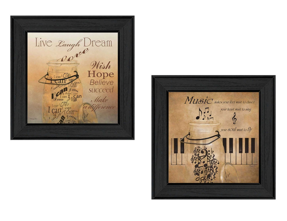 English Elm "music Collection" 2 Piece Framed Wall Art Set by Robin-lee Vieira Ready to Hang B06786796