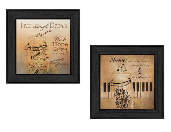 English Elm "music Collection" 2 Piece Framed Wall Art Set by Robin-lee Vieira Ready to Hang B06786796