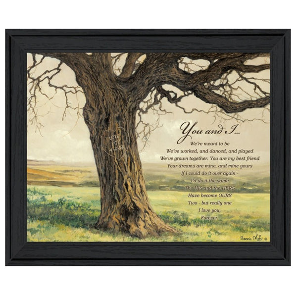English Elm Forever by Bonnie Mohr Framed Wall Art Matte Black Wood Print for Living Room Forever by Bonnie Mohr B06787596