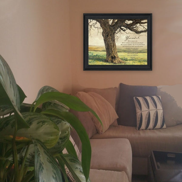 English Elm Forever by Bonnie Mohr Framed Wall Art Matte Black Wood Print for Living Room Forever by Bonnie Mohr B06787596