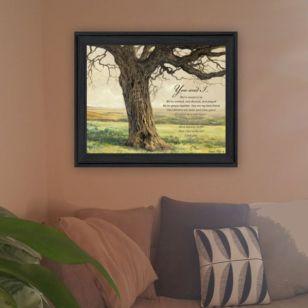 English Elm Forever by Bonnie Mohr Framed Wall Art Matte Black Wood Print for Living Room Forever by Bonnie Mohr B06787596