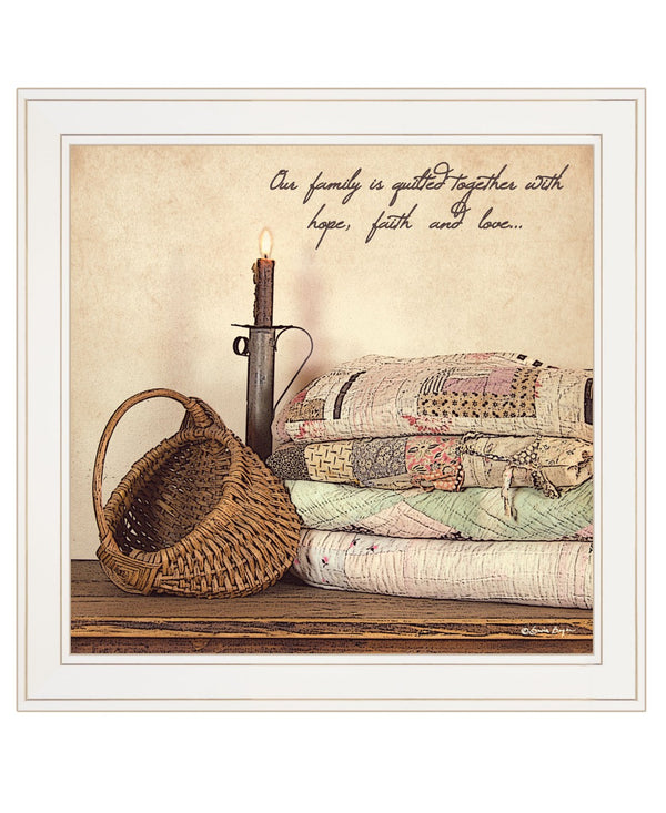 English Elm "quilted Together" Susie Boyer Framed Art Print White Gallery Wall Farmhouse Decor B06788509