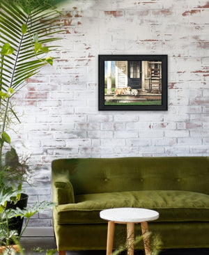 English Elm Chase and Molly Framed Wall Art by John Rossini Matte Black Wood Ready to Hang B06788646