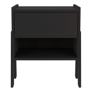 English Elm Joy Modern Nightstand with Open Shelf Drawer and Sleek Matte Legs for Bedroom B07091917