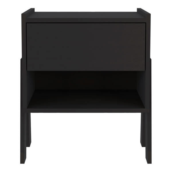 English Elm Joy Modern Nightstand with Open Shelf Drawer and Sleek Matte Legs for Bedroom B07091917