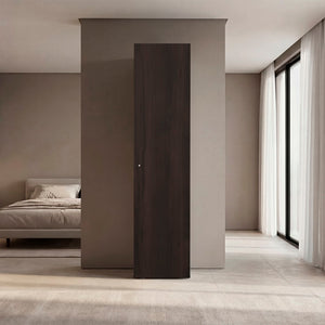 English Elm Home Linen Slim Vertical Storage Cabinet Four Shelves Single Door Bathroom Bedroom B070P487570