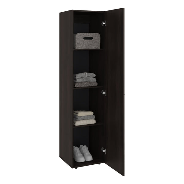 English Elm Home Linen Slim Vertical Storage Cabinet Four Shelves Single Door Bathroom Bedroom B070P487570