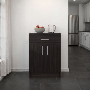 English Elm Mayorca Freestanding Pantry Cabinet with Drawer and Shelves for Compact Kitchen Storage B070P500676