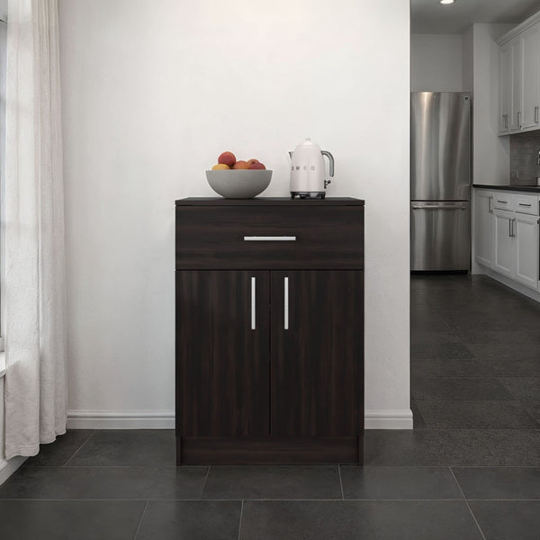 English Elm Mayorca Freestanding Pantry Cabinet with Drawer and Shelves for Compact Kitchen Storage B070P500676