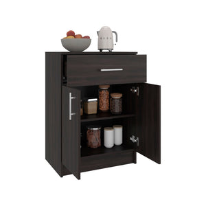 English Elm Mayorca Freestanding Pantry Cabinet with Drawer and Shelves for Compact Kitchen Storage B070P500676
