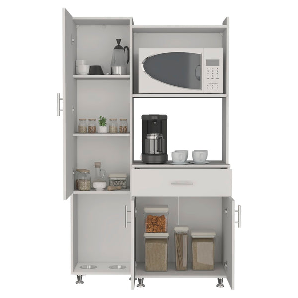 English Elm Pantress Freestanding Kitchen Pantry Cabinet with Pet Station and Multi Zone Storage B070P501929