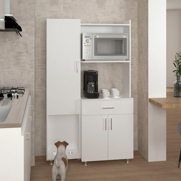 English Elm Pantress Freestanding Kitchen Pantry Cabinet with Pet Station and Multi Zone Storage B070P501929