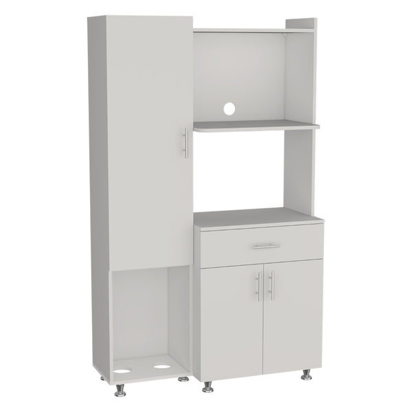 English Elm Pantress Freestanding Kitchen Pantry Cabinet with Pet Station and Multi Zone Storage B070P501929