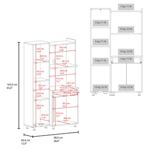 English Elm Pantress Freestanding Kitchen Pantry Cabinet with Pet Station and Multi Zone Storage B070P501929