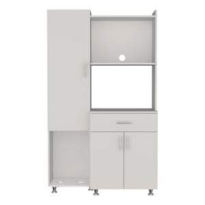 English Elm Pantress Freestanding Kitchen Pantry Cabinet with Pet Station and Multi Zone Storage B070P501929