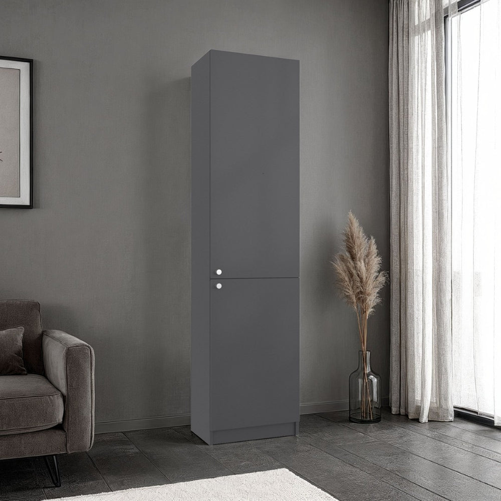 English Elm Home Tall Freestanding Cabinet with Open Shelving and Enclosed Lower Storage Compartment B070P501945