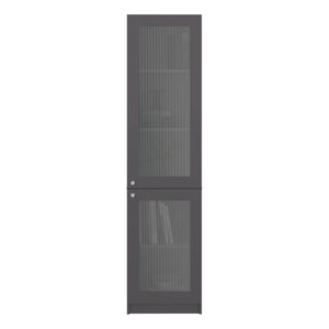 English Elm Home Tall Glass Front Cabinet Five Shelf Tower for Office Study or Living Room B070P501947