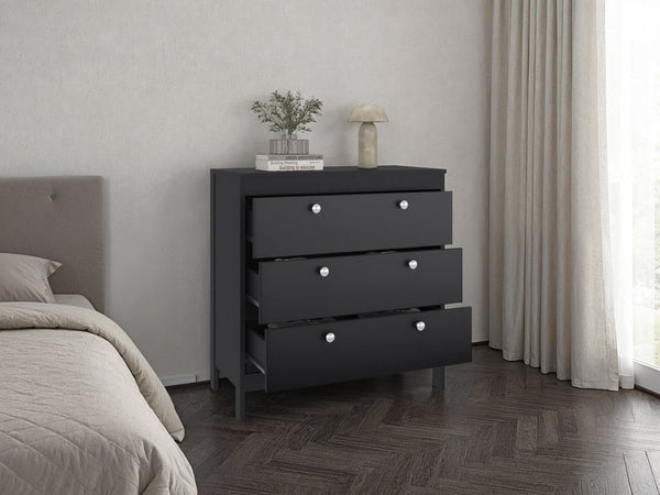 English Elm Newcastle Wengue Finish Contemporary Dresser Slim Profile Bedroom Storage Cabinet Dark Brown B070P505501