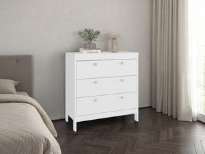 English Elm Newcastle Wengue Finish Contemporary Dresser Slim Profile Bedroom Storage Cabinet White B070P505502