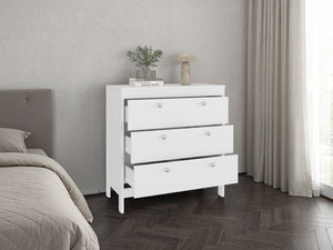 English Elm Newcastle Wengue Finish Contemporary Dresser Slim Profile Bedroom Storage Cabinet White B070P505502
