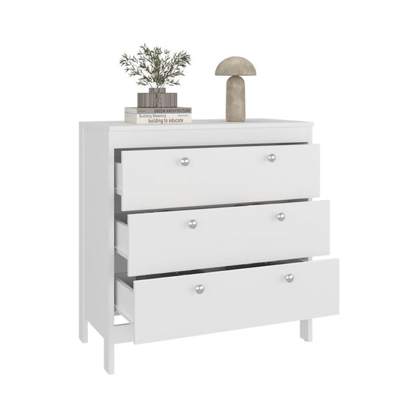 English Elm Newcastle Wengue Finish Contemporary Dresser Slim Profile Bedroom Storage Cabinet White B070P505502