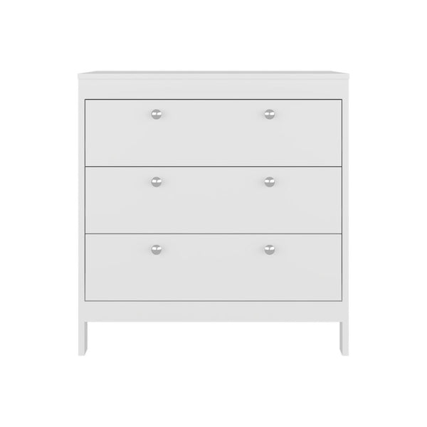 English Elm Newcastle Wengue Finish Contemporary Dresser Slim Profile Bedroom Storage Cabinet White B070P505502
