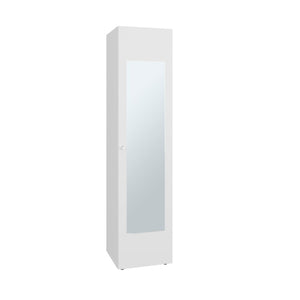 English Elm Home Linen Tall Freestanding Cabinet with Mirror Door and Four Interior Shelves for Any Room B070P505504