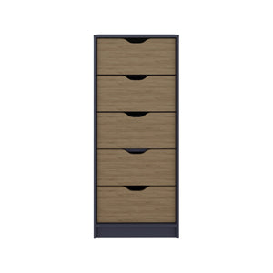 English Elm Newcastle Wengue Finish Contemporary Dresser Slim Profile Bedroom Storage Cabinet B070P505505