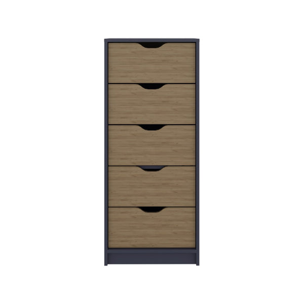 English Elm Newcastle Wengue Finish Contemporary Dresser Slim Profile Bedroom Storage Cabinet B070P505505