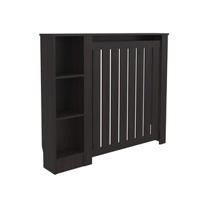 English Elm Radiator Cover Cabinet with Slatted Frame Three Shelves Modern Scandinavian Accent B070P505508