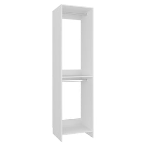 English Elm Eco Freestanding Double Rod Wardrobe with Open Shelf for Small Bedroom Organization B070P505509