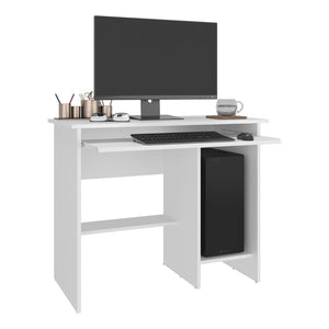 English Elm Hartland White Writing Desk with Spacious Surface for Modern Home Office Study B070P505510