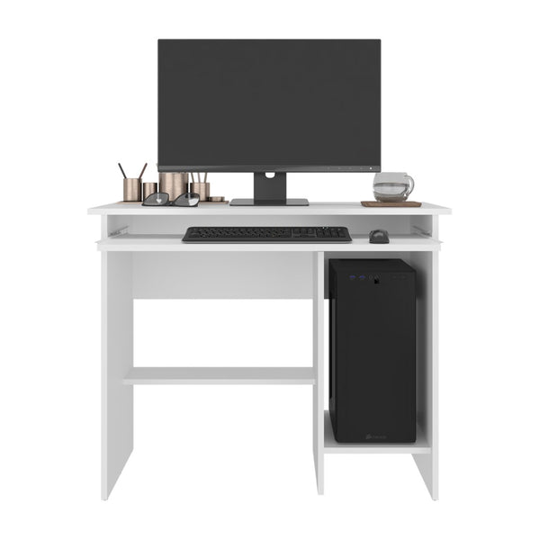 English Elm Hartland White Writing Desk with Spacious Surface for Modern Home Office Study B070P505510