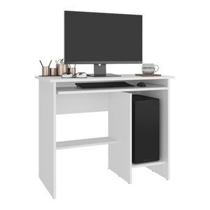 English Elm Hartland White Writing Desk with Spacious Surface for Modern Home Office Study B070P505510
