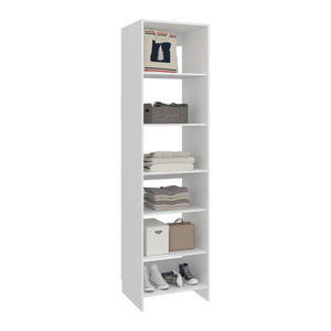 English Elm Freestanding Six Shelf Open Storage Tower Slim Engineered Wood Modern Bedroom Organizer B070P514075
