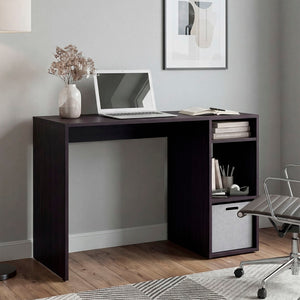 English Elm Dalia Compact Writing Desk with Tiered Open Shelving for Home Office or Dorm Wenge B070P514081
