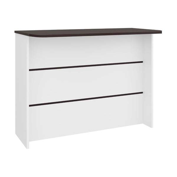 English Elm Fendi Kitchen Island with Two Tier Side Shelf Enclosed Cabinet and Prep Station Design B070P514086