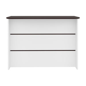 English Elm Fendi Kitchen Island with Two Tier Side Shelf Enclosed Cabinet and Prep Station Design B070P514086