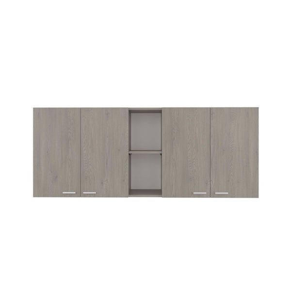 English Elm Portofino Wall Mounted Kitchen Cabinet with Dish Rack and Open Display Shelving Natural Wood Wash B070P543544
