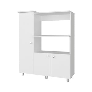 English Elm Lilo Tall Kitchen Pantry Cabinet with Appliance Shelf and Enclosed Hutch Storage B070P555745