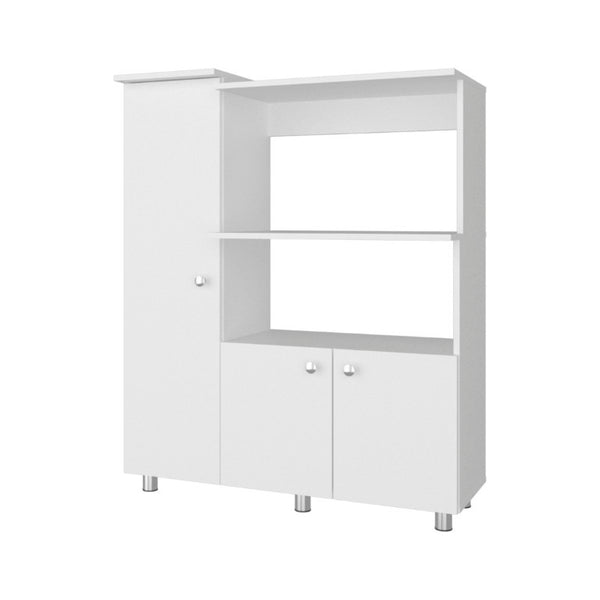 English Elm Lilo Tall Kitchen Pantry Cabinet with Appliance Shelf and Enclosed Hutch Storage B070P555745