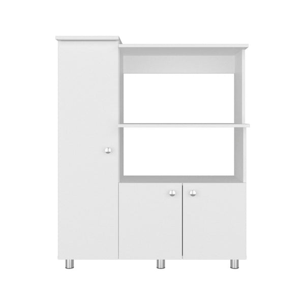 English Elm Lilo Tall Kitchen Pantry Cabinet with Appliance Shelf and Enclosed Hutch Storage B070P555745