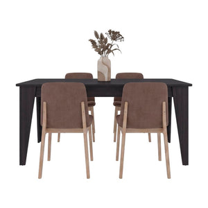 English Elm Torino Rectangular Engineered Wood Dining Table Seats Four in Modern Style B070P569578