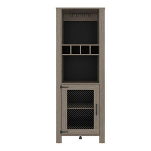English Elm Freedom Rustic Farmhouse Bar Cabinet with Stemware Rack Bottle Storage Open Shelving B070P596405
