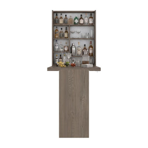 English Elm Vatta Fold Down Wall Mounted Bar Cabinet with Seven Shelves for Small Space Living B070P596409