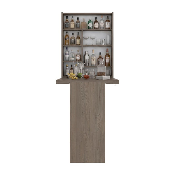 English Elm Vatta Fold Down Wall Mounted Bar Cabinet with Seven Shelves for Small Space Living B070P596409